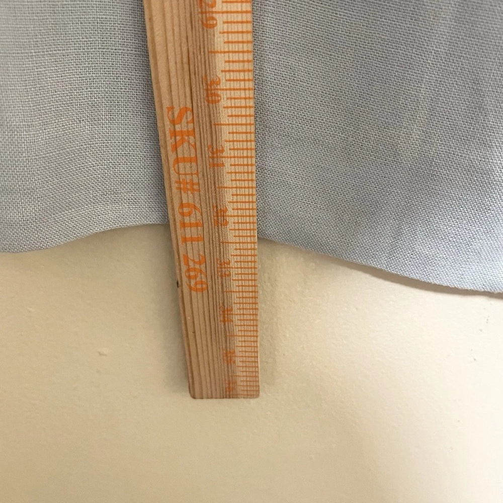 Vintage Talbots Linen Skirt 16 Midi Light Blue Button Front Slit Coastal Cottage - Picture 8 of 9